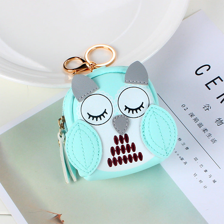 Wholesale PU Key Bag Owl Coin Purse Keychain